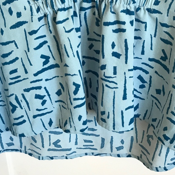 ALFANI Crew Neck Flare Long Sleeve Blouse Blue High Low Hem Women’s Plus Size 1X - Picture 5 of 16